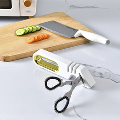 Household Four-in-one Stone Manual Grinder Sharpening Kitchen Knife Tools