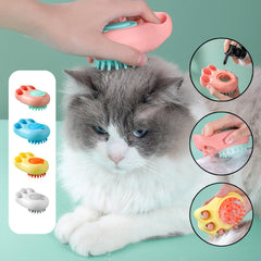 Durable Cat Paw Bath Brush Fine Foaming Labor-saving Cartoon Shape Pet Dog Cat Pet Hair Grooming Brush Reusable Dog Hair Comb Pet Products