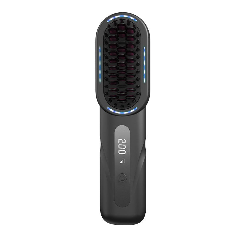 Wireless Hair Straightening Comb with Blue Light Hair Care