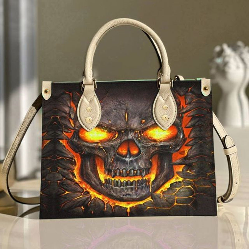 Fashion Personality Halloween Skull Pattern Tote Bag