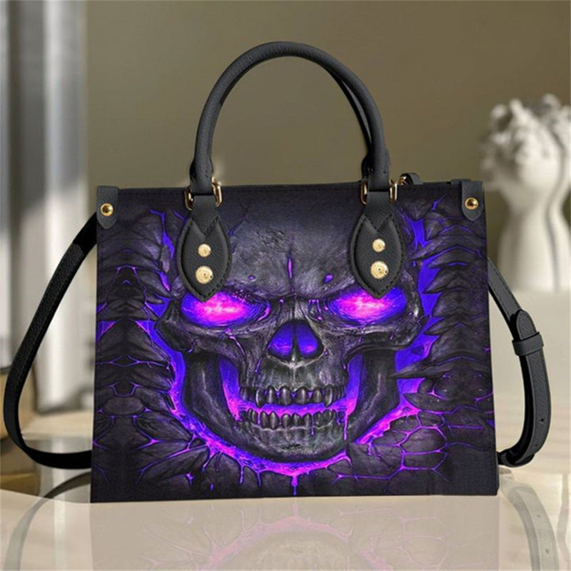 Fashion Personality Halloween Skull Pattern Tote Bag